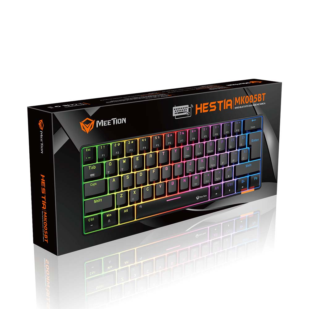 Meetion MT-MK005BT Bluetooth Μηχανικό Gaming  Πληκτρολόγιο US Μαύρο