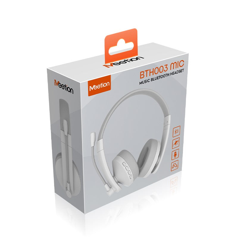 Meetion BTH003 Ακουστικά Κεφαλής Bluetooth Λευκά