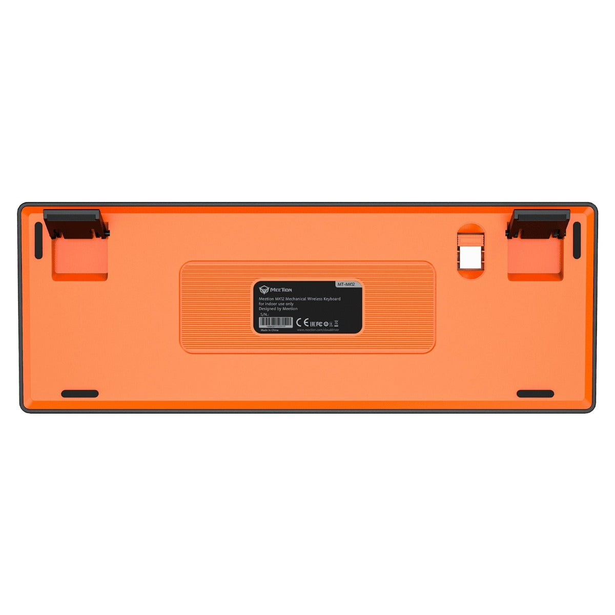 Meetion MK12 Ενσύρματο Bluetooth Gaming Πληκτρολόγιο Μαύρο US