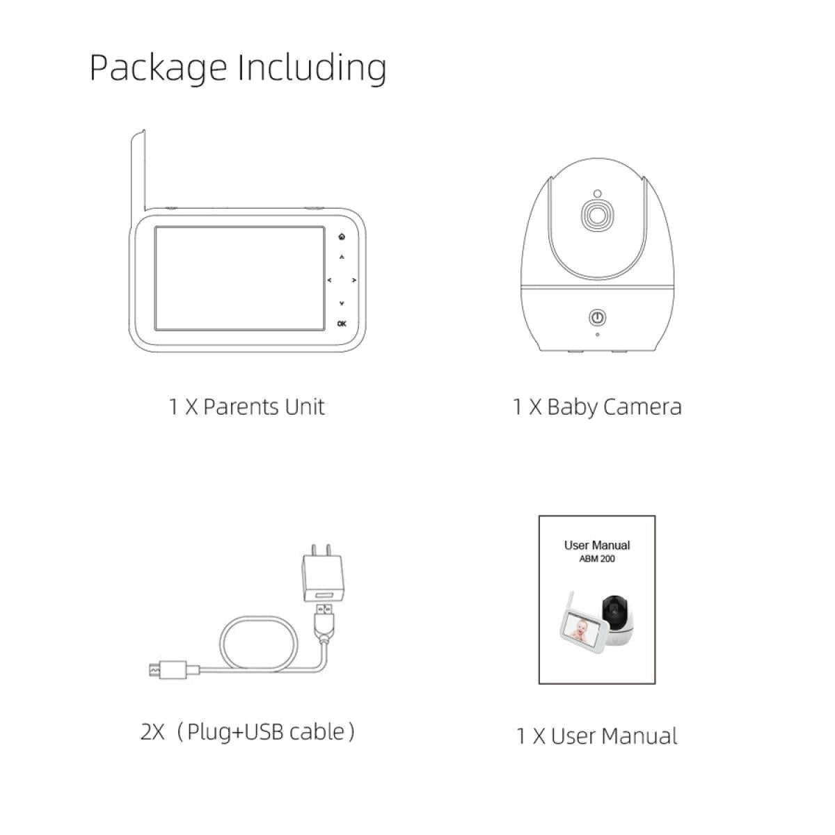 EDUP EP-1080P28 WiFi Κάμερα Παρακολούθησης Μωρού 4.5" IPS