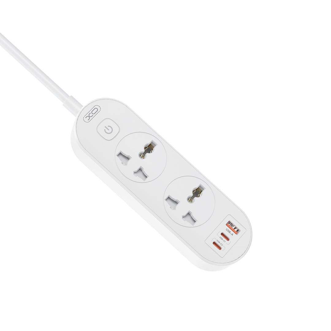 XO WL31 Πολύπριζο (EU) 30W 2AC + 1USB-A + 2USB-C με Διακόπτη