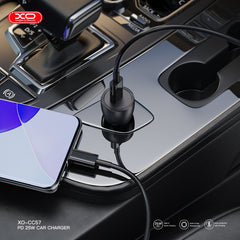 XO CC57 Smart Μεταλλικός Μονός Φορτιστής Αυτοκινήτου με Θύρα C PD25W