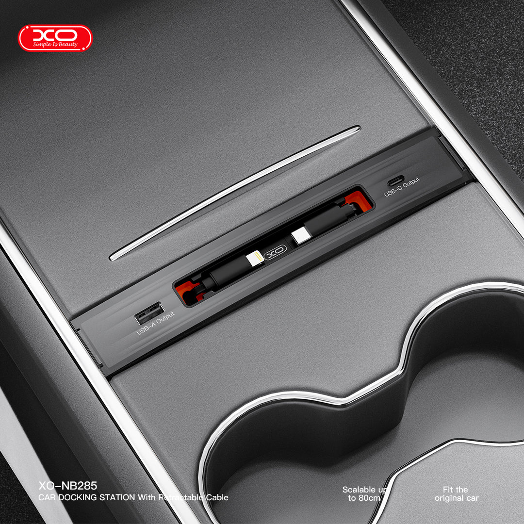 XO NB285 Docking Station με Αναδιπλούμενα Καλώδια 4-in-1