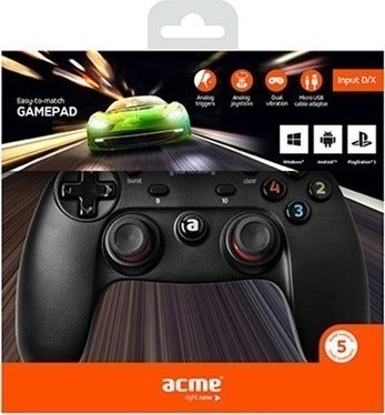 Acme GA-09 Ενσύρματο Gamepad για PC Μαύρο