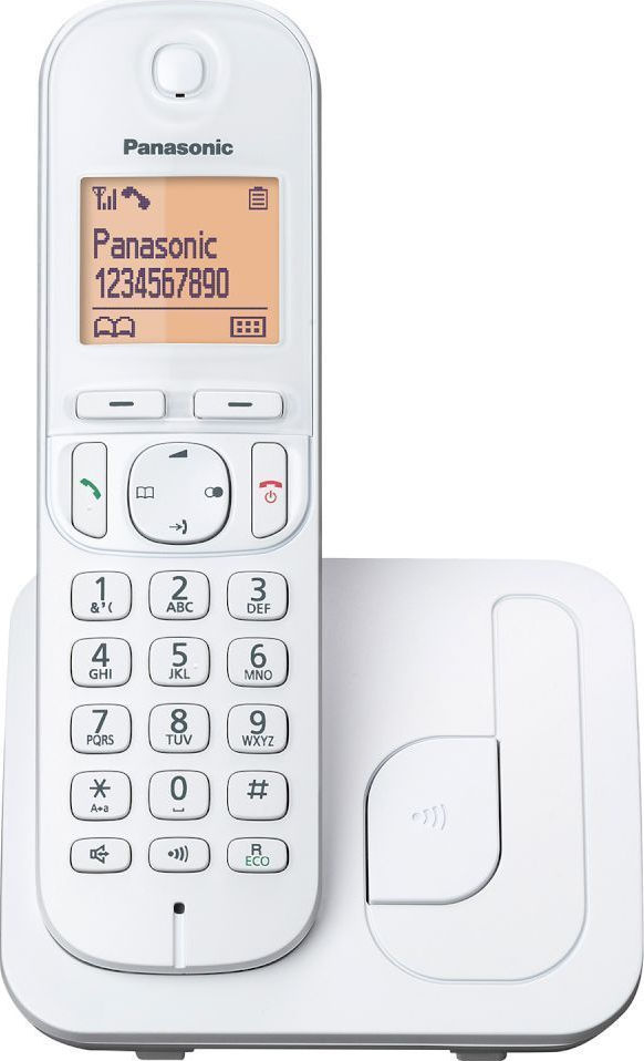 Panasonic Ασύρματο Σταθερό Τηλέφωνο KX-TGC210 με Ηχείο Λευκό