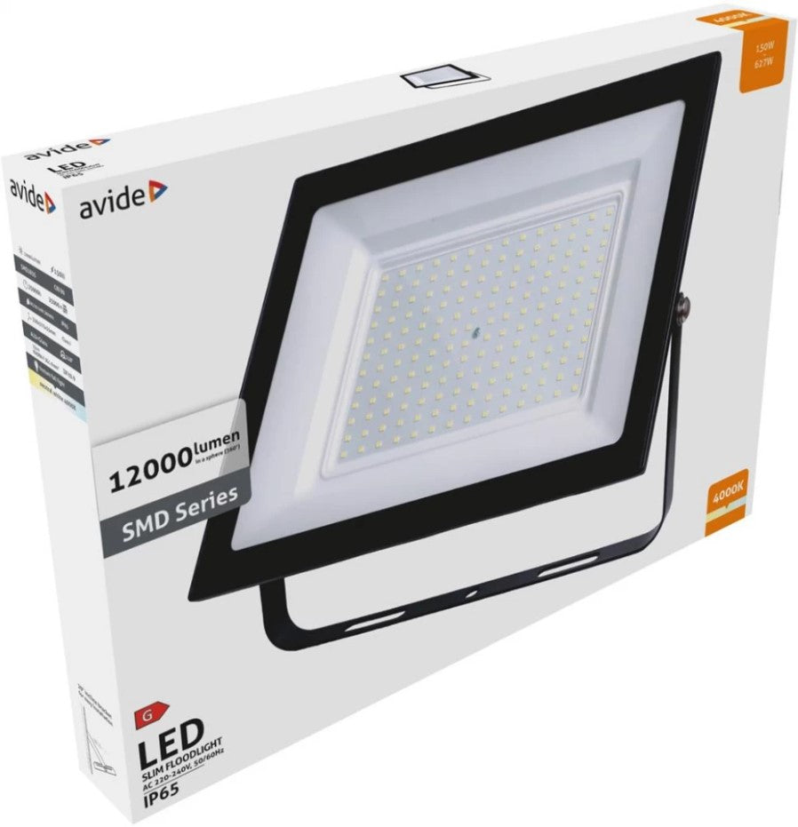 Avide LED Προβολέας Slim SMD 150W NW 4000K Value