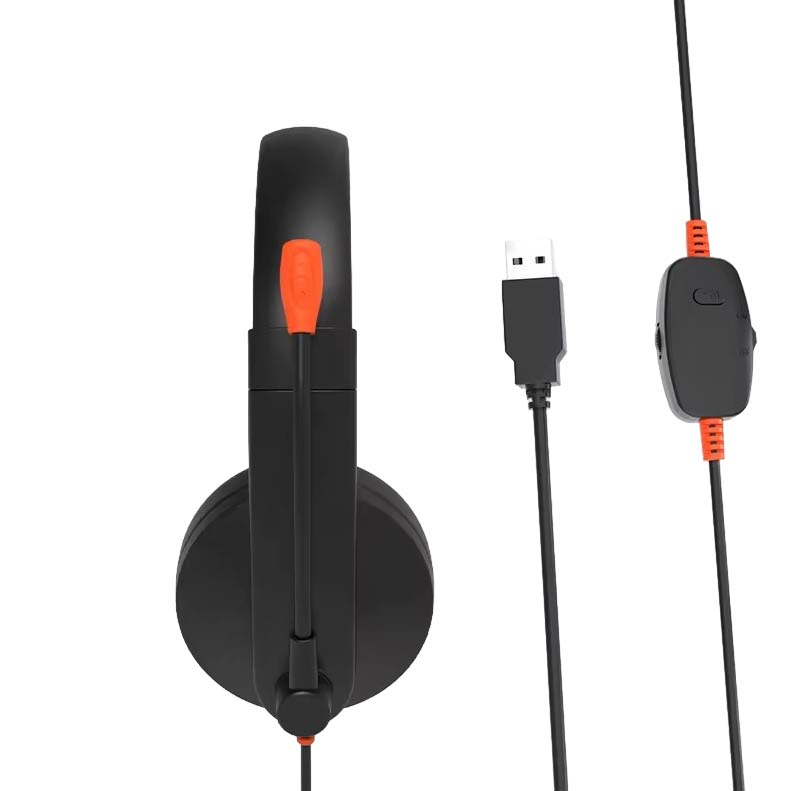 Meetion HP003U Ακουστικά Τηλεφωνίας USB / Μαύρο