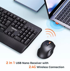 Meetion MT-C4130 2.4G Wireless Keyboard and Mouse Set / Black