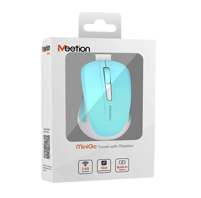 Silent Mini 2.4G Οπτικό Ασύρματο Ποντίκι (Κυανό)