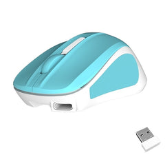 Silent Mini 2.4G Οπτικό Ασύρματο Ποντίκι (Κυανό)