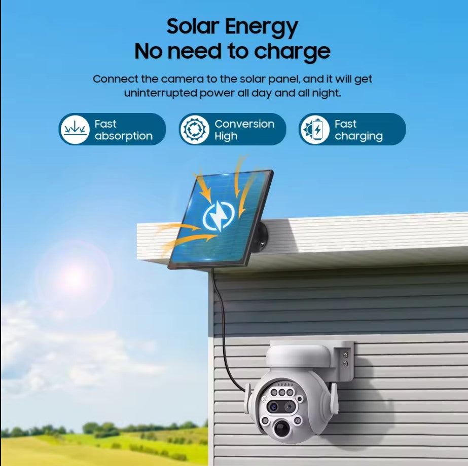 EDUP 12X Zoom Solar Powered PTZ Surveillance Camera
