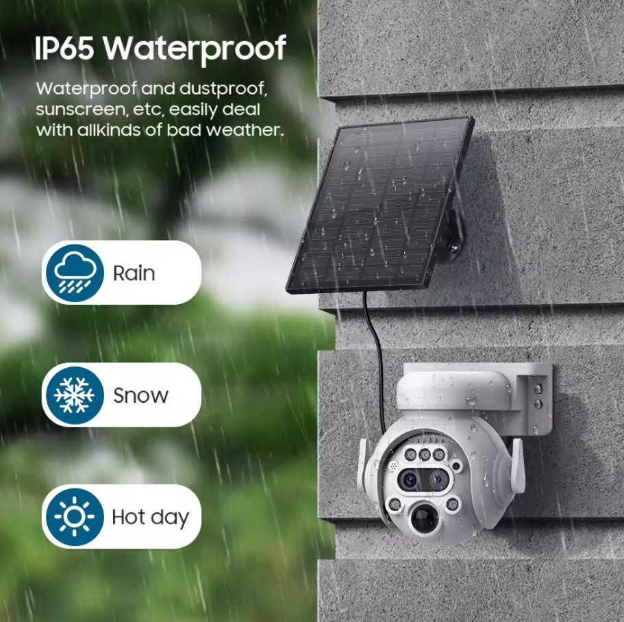 EDUP 12X Zoom Solar Powered PTZ Surveillance Camera