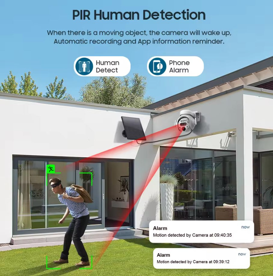 EDUP 12X Zoom Solar Powered PTZ Surveillance Camera