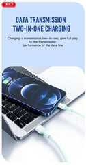 XO NB212 2.1A USB Καλώδιο Φόρτισης για Lightning Λευκό