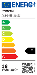 ATC SMD LED Λαμπτήρας A65 230V 18W/1850LM E27 6500K