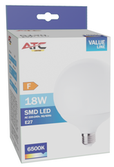 ATC SMD Λαμπτήρας LED Globe G120 230V 18W/1850LM E27 6500K