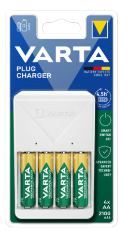 VARTA 57657 101 451 Φορτιστής Μπαταριών με 4xAA 56706 2100mAh
