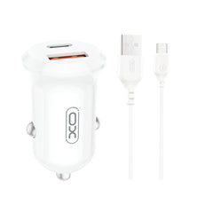 XO CC69 Mini Smart Φορτιστής Αυτοκινήτου A+C 30W με Καλώδιο Type-C