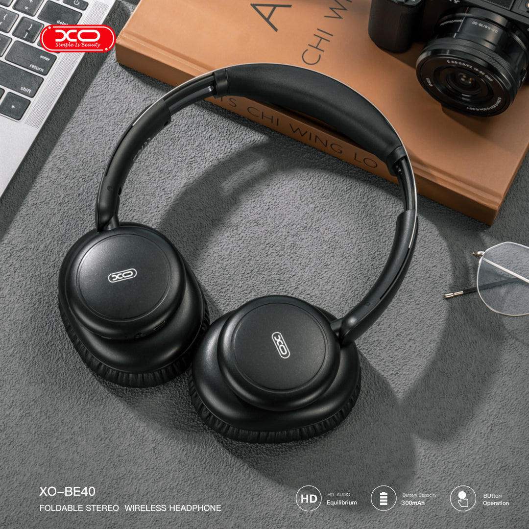 XO BE40 Ακουστικά Κεφαλής Bluetooth Magic God με ANC Μαύρα