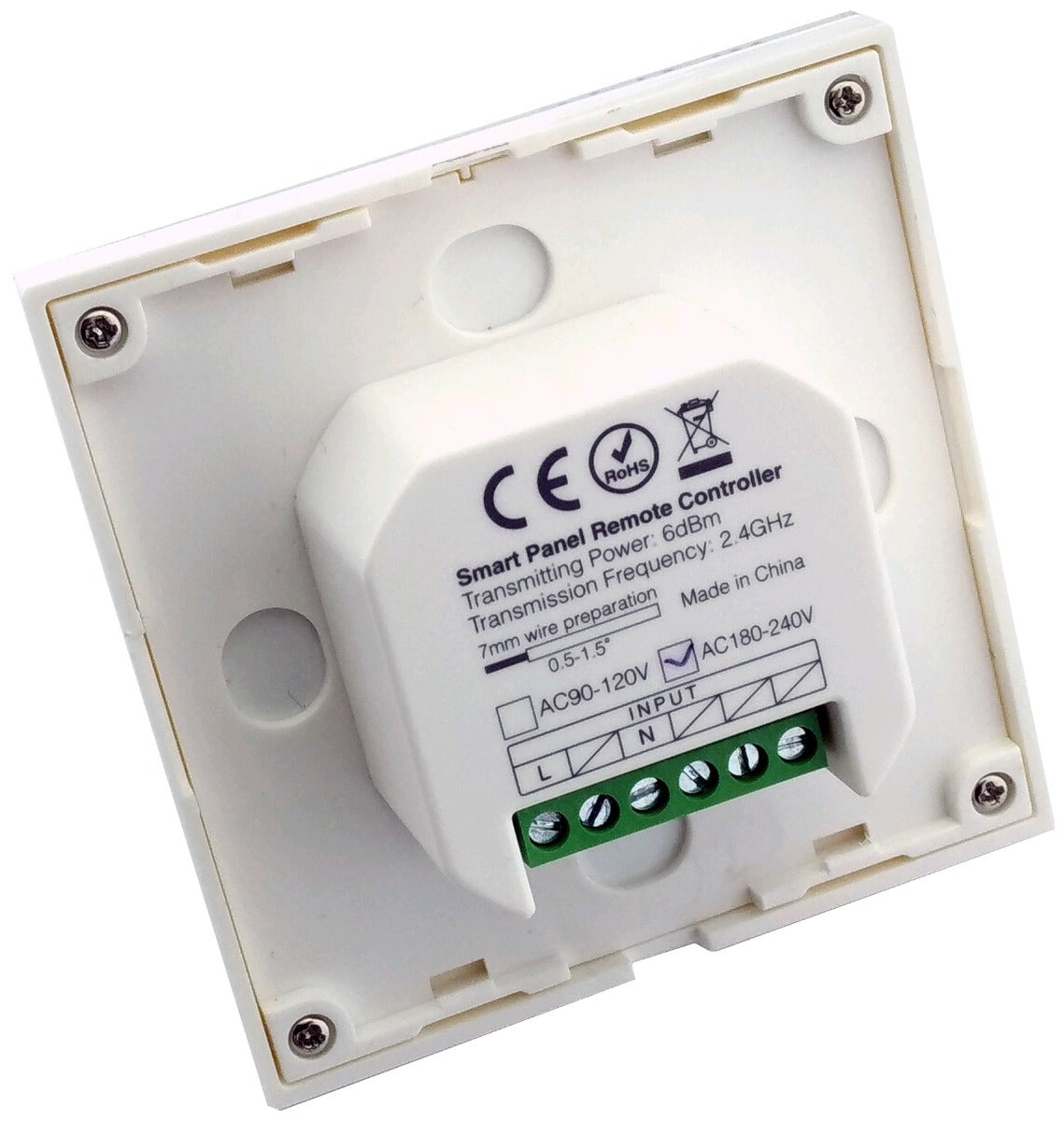 Avide Χωνευτό Πάνελ Αφής RF Χειρισμού LED Ταινίας 12V με Ντίμερ 4 Ζωνών /AC180-240V