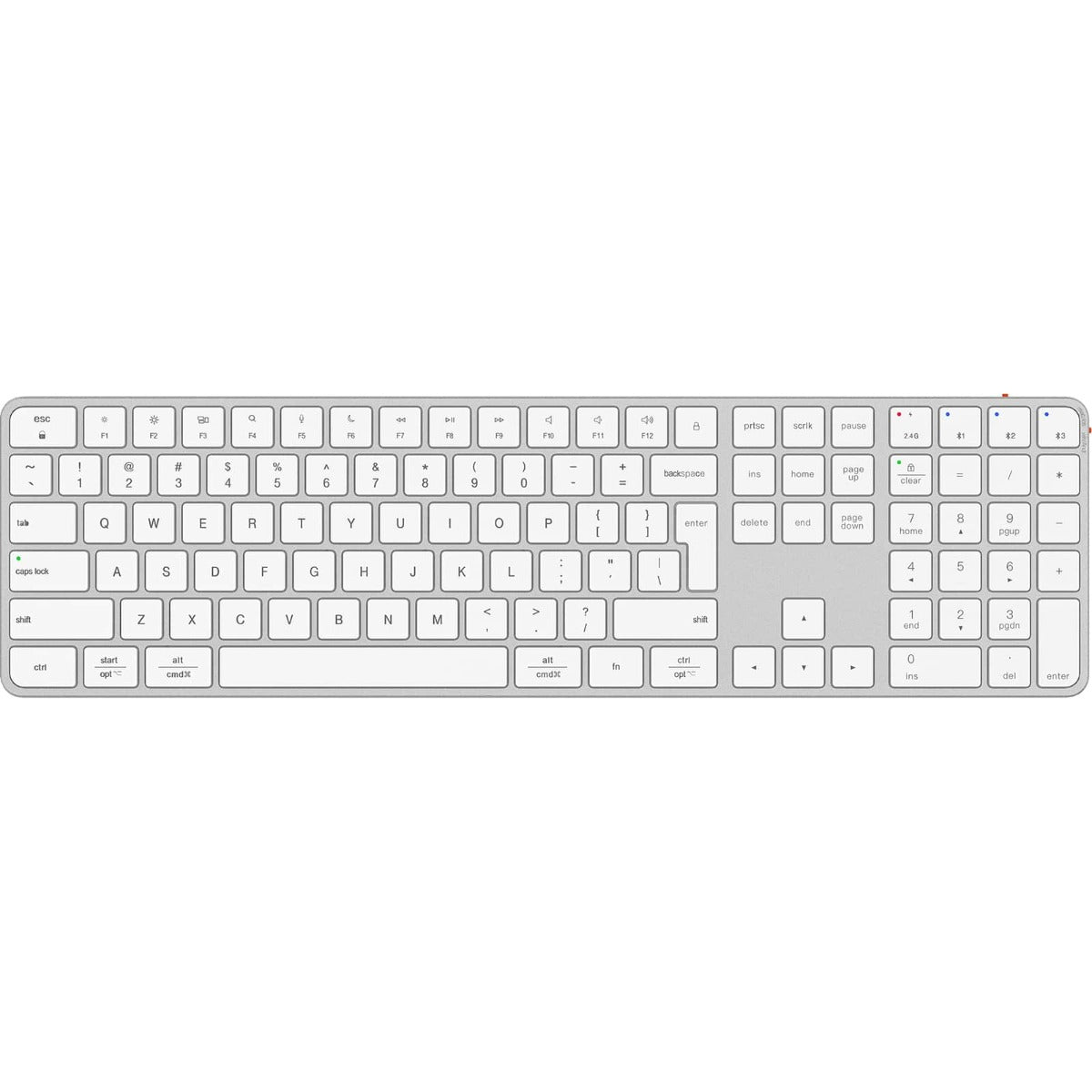 Meetion MT-K230MW 2.4G Bluetooth Keyboard White US