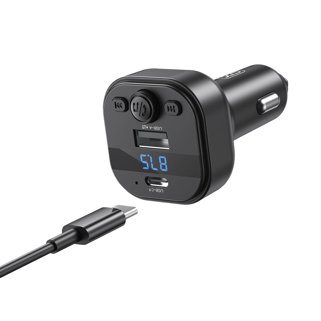 XO BCC18 Smart Bluetooth MP3 Φορτιστής Αυτοκινήτου 3A + Type-C Σετ