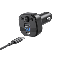 XO BCC18 Smart Bluetooth MP3 Φορτιστής Αυτοκινήτου 3A + Type-C Σετ