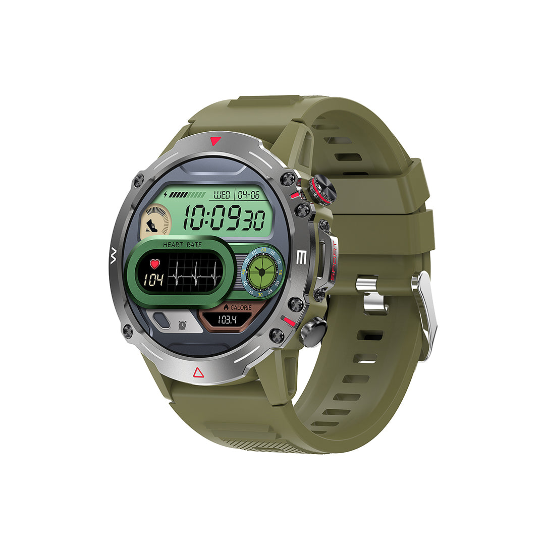 XO J7 Αθλητικό Smartwatch Κλήσης Star Round (Πράσινο)