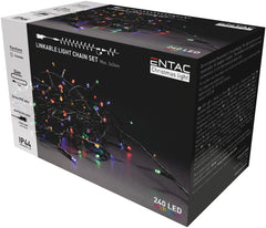 Entac Christmas Lights Extendable IP44 240 LED Multicolor 24m (With Power Supply)