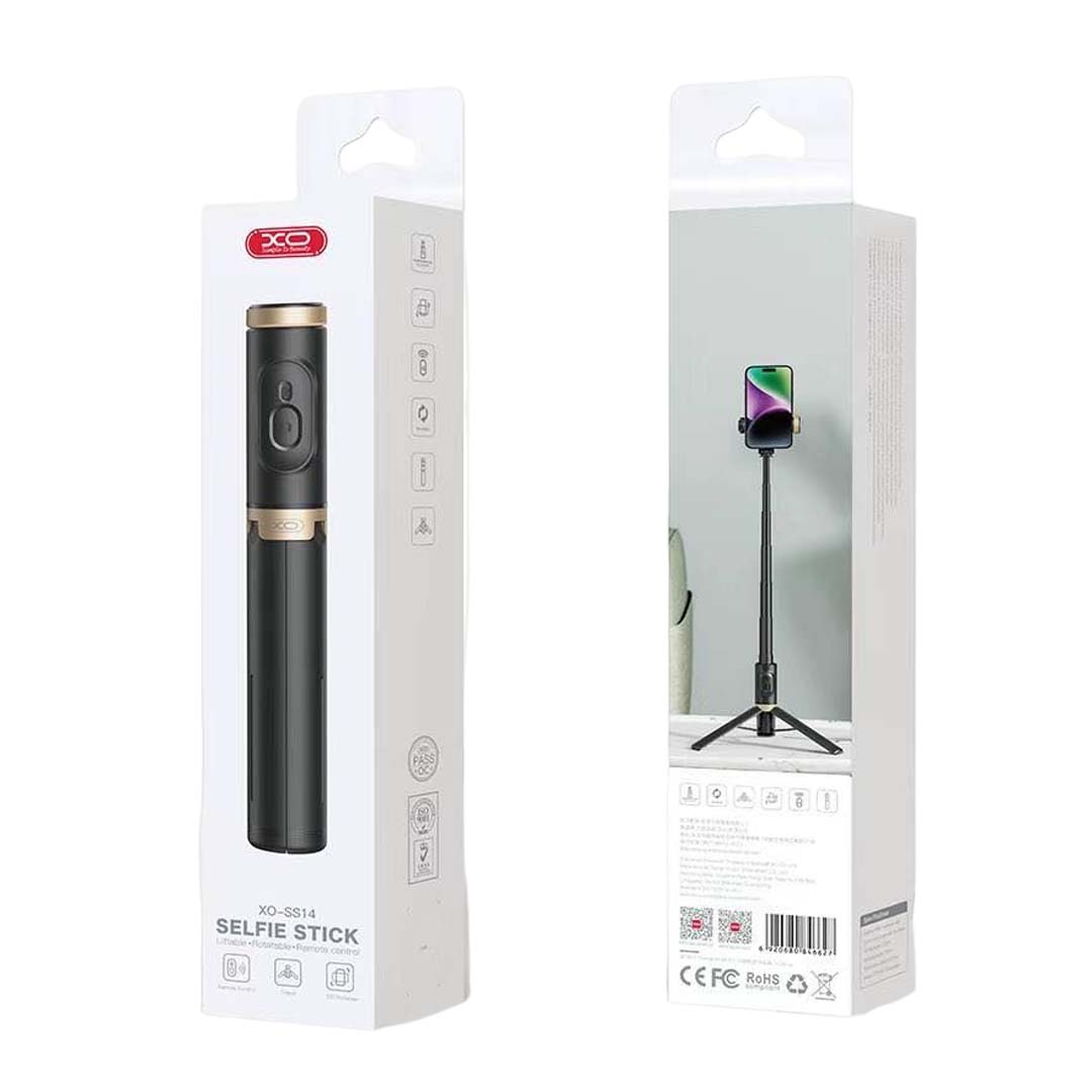 XO SS14 Bluetooth Selfie Stick με Ενσωματομένο Κρυφό Ενισχυμένο Τρίποδο (Rod από Αλουμίνιο) 0.72m