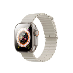 XO M9 Ultra Αθλητικό Smartwatch Κλήσης με Ασύρματη Φόρτιση (Ασημί)