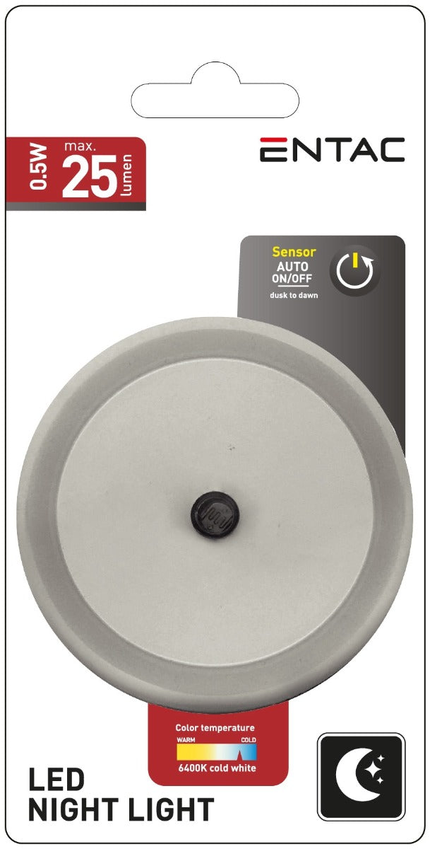 Entac Night Light 0.5W Round Cool White