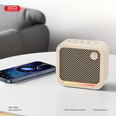 XO F63 Joy Φορητό Bluetooth Ηχείο 5W Μπεζ