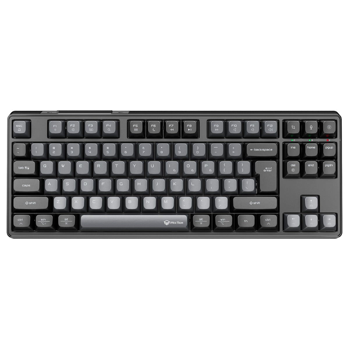 Meetion MT-MK14 Μηχανικό Πληκτρολόγιο Gaming Ενσύρματο & Ασύρματο με Bluetooth και 2.4G RGB Μαύρο US