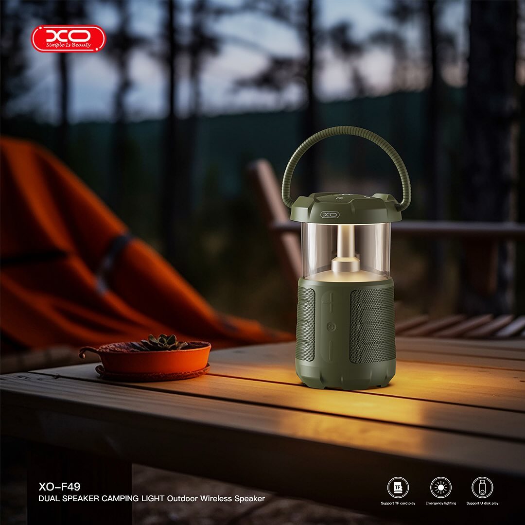XO F49 Dual Speaker &amp; Camping Light (Green)