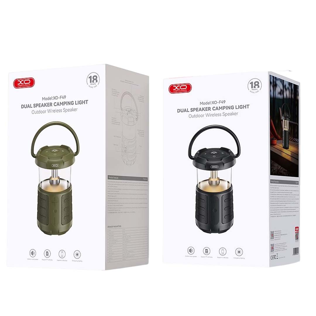 XO F49 Dual Speaker &amp; Camping Light (Green)