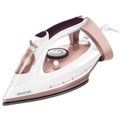 Σίδερo Ατμού με Κεραμική Πλάκα Drip-Stop 3100W Sencor SSI 3520RS Λευκό/Ροζ