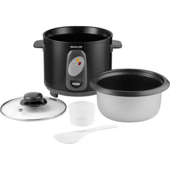 Ατμομάγειρας Ρυζιού Rice Cooker 1lt Stainless Steel Sencor SRM 1001BK Μαύρο