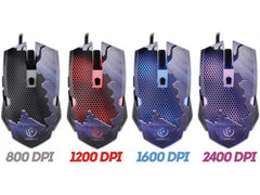Rebeltec Hornet Ποντίκι Gaming με Κουμπία & 4 Χρώματα USB