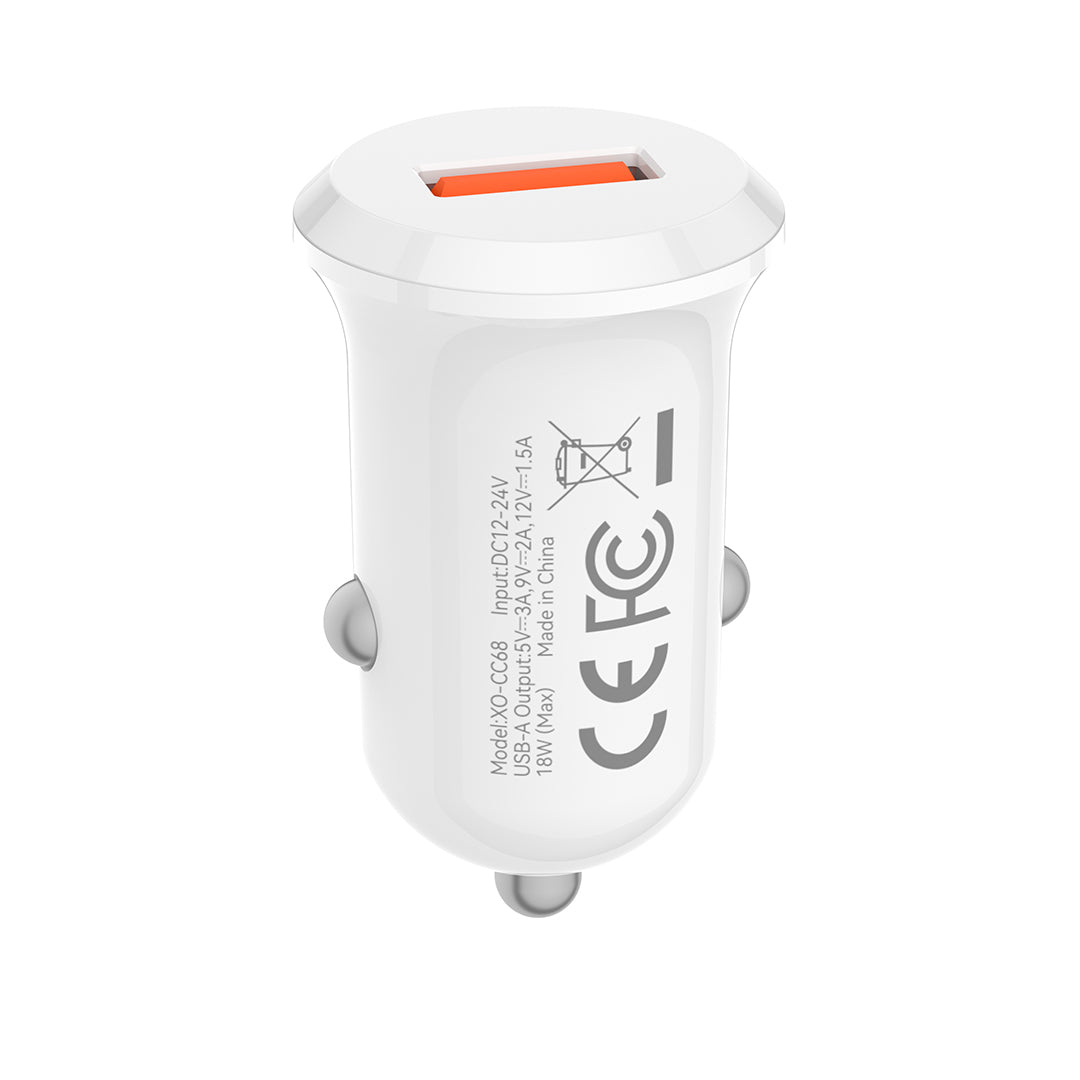 XO CC68 Mini Smart Single Φορτιστής Aυτοκινήτου QC18W