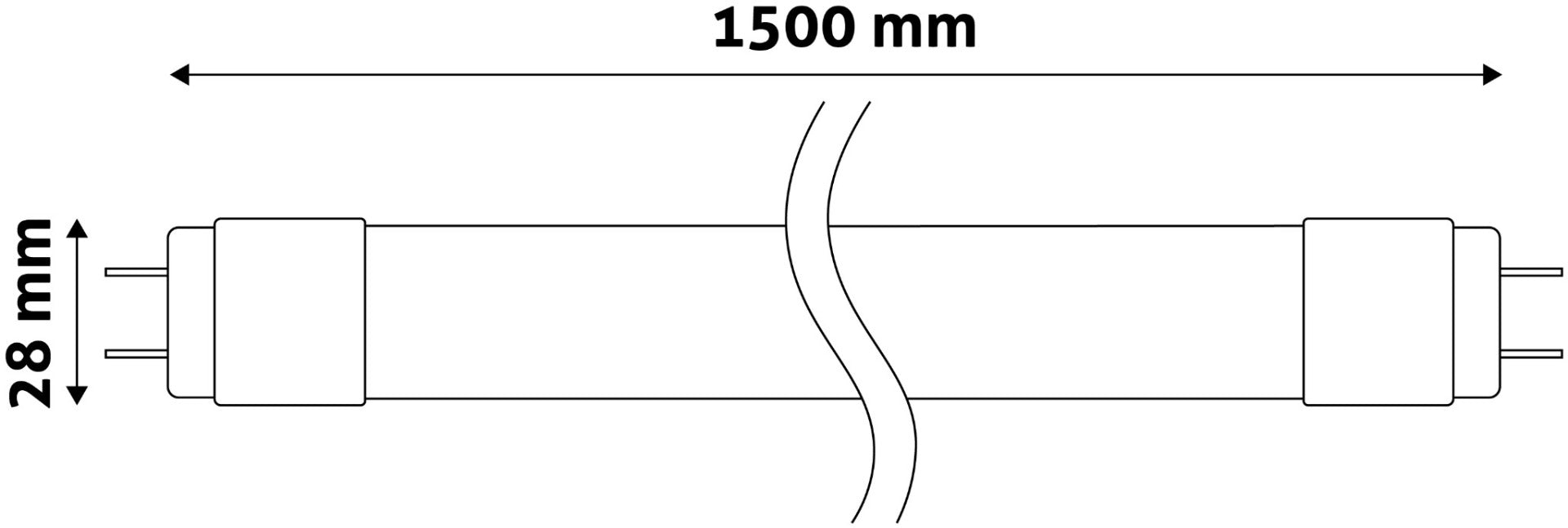 Avide Λάμπα LED Τύπου Φθορίου 24W G13 1500mm Θερμό 3000K