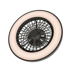 Avide Whitney Φωτιστικό - Ανεμιστήρας 2x24W+15W κινητήρας με IR τηλεχειριστήριο Μαύρο