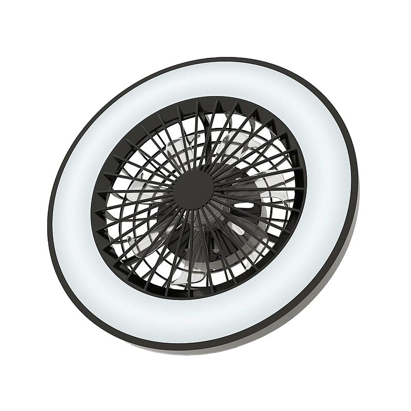 Avide Whitney Φωτιστικό - Ανεμιστήρας 2x24W+15W κινητήρας με IR τηλεχειριστήριο Μαύρο