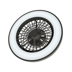 Avide Whitney Φωτιστικό - Ανεμιστήρας 2x24W+15W κινητήρας με IR τηλεχειριστήριο Μαύρο