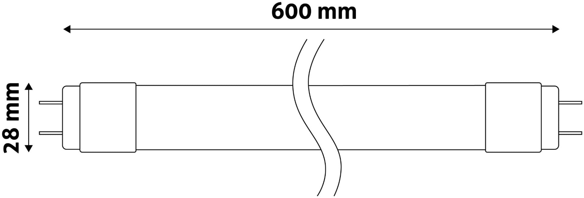 Avide Λάμπα LED Τύπου Φθορίου 9W G13 600mm Θερμό 3000K