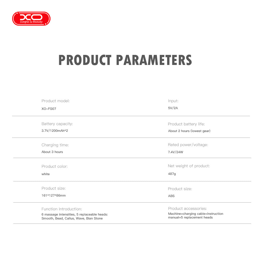 XO FG07 Συσκευή Μασάζ Σώματος