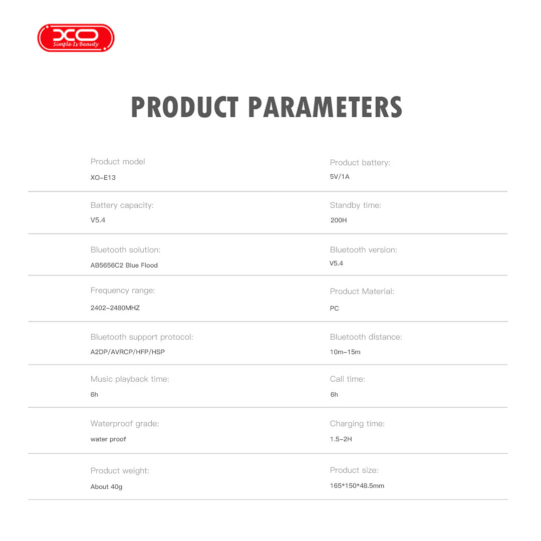 XO E13 MSI Smart Γυαλιά με Ηχείο