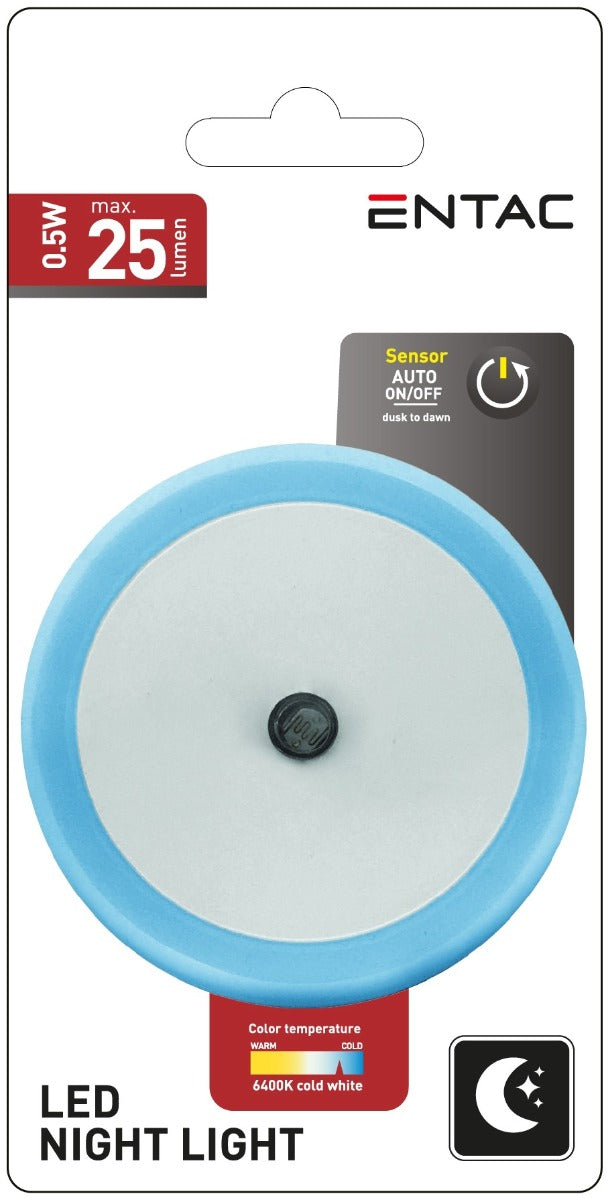 Entac Night Light 0.5W Round Cool Blue