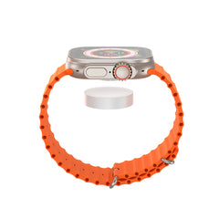 XO M9 Ultra Αθλητικό Smartwatch Κλήσης με Ασύρματη Φόρτιση (Πορτοκαλί)