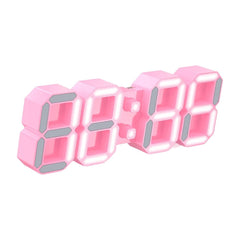 EDUP EH-LEDNI-B-1 3D LED Wall Clock 5.2" Mini Pink